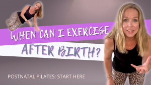 Postnatal Pilates exercise for rebuilding core strength after pregnancy