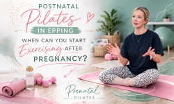 Postnatal Pilates in Epping class showing baby-friendly exercise after pregnancy
